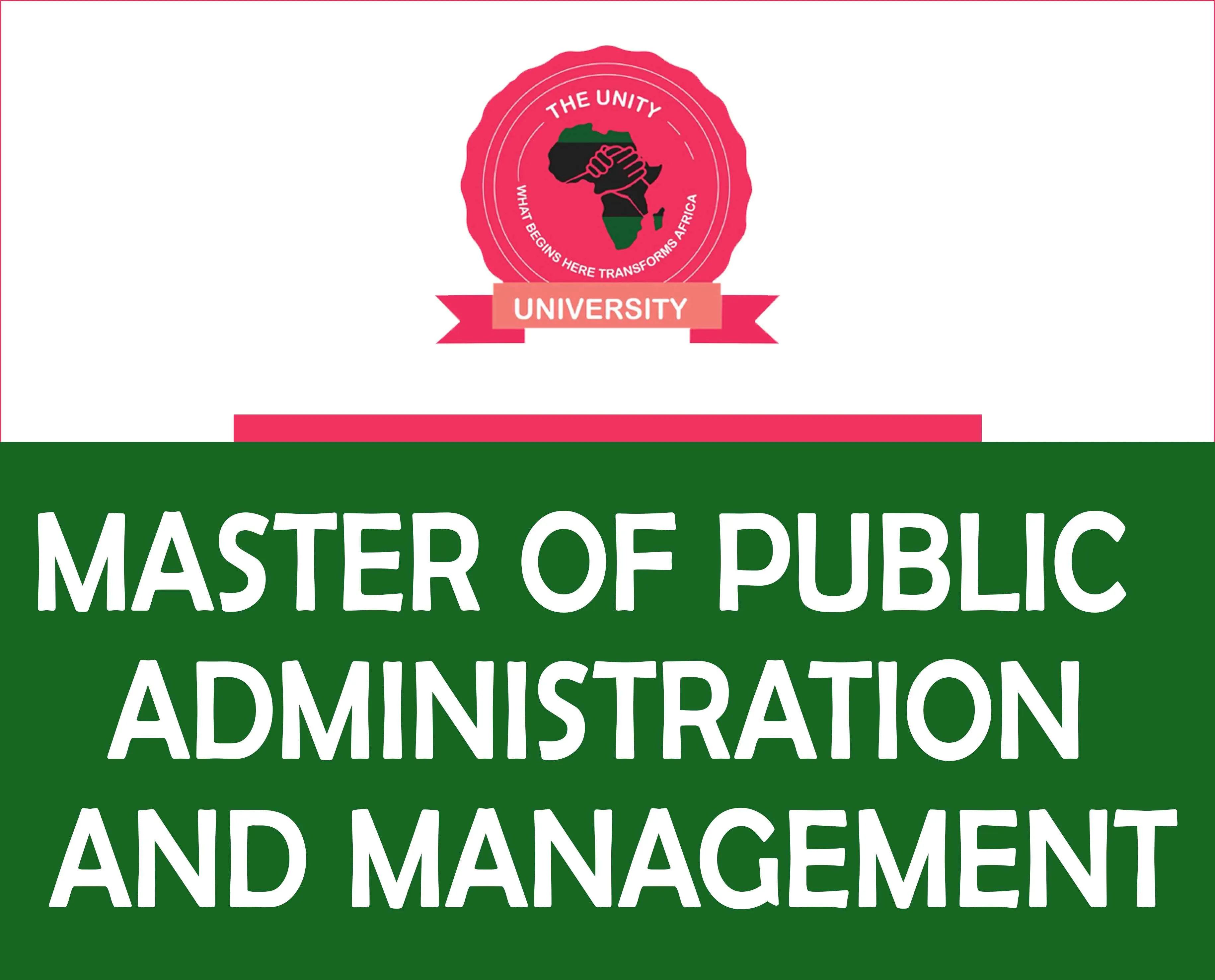 Master of Arts in Public Administration and Management
